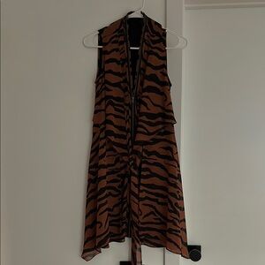 Zayda Zebra Print Dress